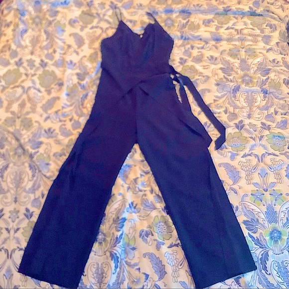 Jumpsuit 🖤 Leg Slits Tango Wrap Cocktail Dance pARTy - Picture 8 of 14